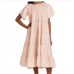 Merlete Alegra Dress Flutter Sieeved Balloon Dress Blush Pin Dress size S